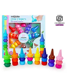 Scoobies Little Fingers Zoo Buddy Crayons Set Of 24 - Multicolor
