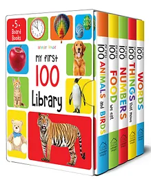 My First 100 Library Box Early Learning Board Books Set of 5 - English