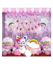 Puchku Hello Kitty Theme Birthday Decoration Kit - Pack of 47