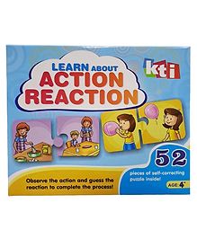 PLEX Creative Educational Action and Reaction Puzzle Board Game Muticolor - 52 Pieces