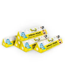 Inkmeo Reusable Animal Homes Colouring Roll Pack of 6 - Yellow
