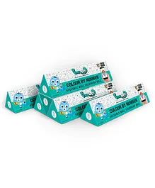 Inkmeo Reusable Colour By Number Colouring Roll Pack of 6 - Blue