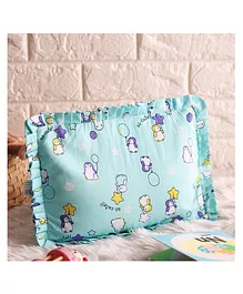 SuperBottoms Mustard Seed Pillow Little Penguin Print - Blue