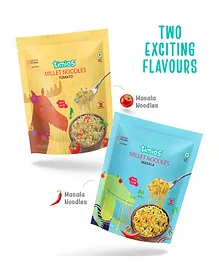 timios Non-Fried No-Maida Millet Masala & Tomato Flavoured Instant Noodles Pack of 2 - 190 g Each