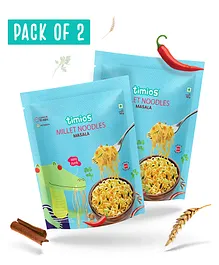 timios Non Fried No Maida Millet Masala Flavoured Instant Noodles Pack of 2 - 190 g Each