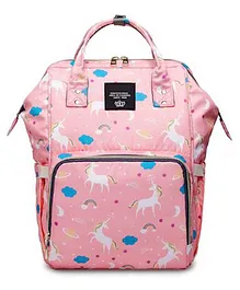 My NewBorn Mother Bag Cum Multi Function Waterproof Travel Diaper Backpack Large Capacity - Pink (Chain Color May Vary)