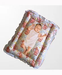 AHC Baby Cotton Multipurpose Gaddi Mattress for Holding Sleeping Playing Diaper Changing - Orange