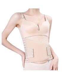 Zikku Post Pregnancy Abdominal Belt Band Free Size for Women after Delivery - Beige