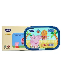 YOUP Stainless Steel Insulated Peppa Pig Theme Lunch Box With Fork & Spoon - Blue