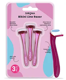 Sirona Disposable Bikini Line Hair Removal Razor - 3 Pieces