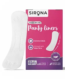Sirona Dry Comfort Ultra Soft Cotton Panty Liners  - 60 Liners
