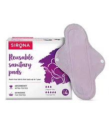 Sirona Reusable Regular and Overnight Sanitary Pads for Women - Pack of 4