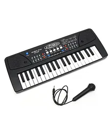 House Of Kids Music Fun Piano Keyboard With Mic - Black & Red
