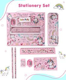 Unicorn Theme Stationery Set of 12 -Pink