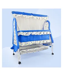 NHR Cradle With Mosquito Net & Under Storage Space - Blue