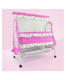 NHR Cradle With Mosquito Net & Under Storage Space - Pink