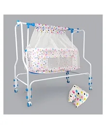NHR Cradle With Mosquito Net & Swing Function - Blue