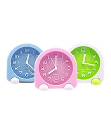 AKN TOYS Table Desk Twin Bell Little Alarm Clock with Light for Kids Modern Analog Decorative Loud Bell (Color and Design May Vary)