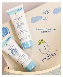 Janma Oily Hair & Dandruff Prone Scalp Shampoo & Rejuvenating Detangling Conditioner Pack of 2 - 100 ml each