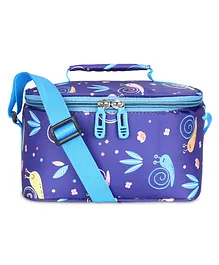 The Clownfish Snack Attack Series Printed  Lunch Box Carrier Bag For School - Navy Blue