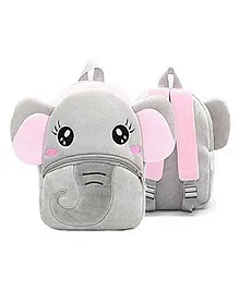 Lychee Elephant Design Backpack Grey - Height 5.5 Inch