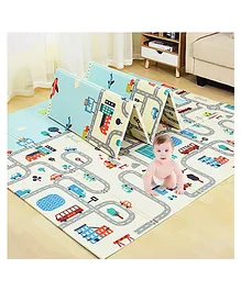 Skylofts XPE Waterproof Double-Sided Playmat Extra Large Crawling Mat - Blue