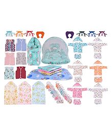 Toddylon New Born Baby Products All Combo Gift Set of 53 Pieces - Blue