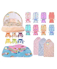 Kwitchy New Born Baby Daily Essential Bedding & Clothing Set Gifts Combo - Orange