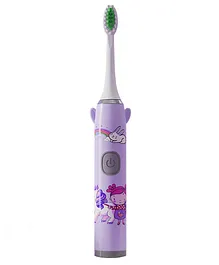 Domenico Soft Bristles Electronic Battery Powered Toothbrush - Purple (Random Designs)