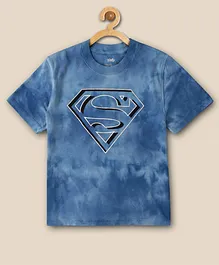 Kidsville Half Sleeves Superman Printed Tee - Blue