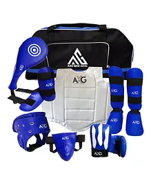 AXG Durable and Stylish Karate Kit (8 Items) Medium For Age 9 to 15yrs Boxing Kit