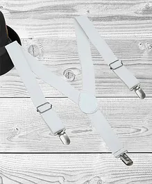 MANET Solid Suspender - White