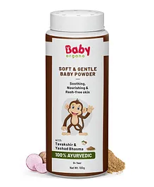 BabyOrgano Natural Ayurvedic Baby Powder Soft & Gentle Rash Free Skin - 100g