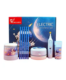 FunBlast Space Theme Electric Stationery Set - Blue