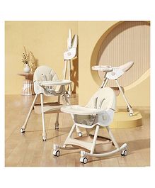 StarAndDaisy Portable Upgraded Table Talk Advance Rocking High Chair - Beige