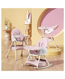 StarAndDaisy Portable Upgraded Table Talk Advance Rocking High Chair - Light Pink