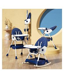 StarAndDaisy Portable Upgraded Table Talk Advance Rocking High Chair - Dark Blue