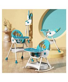 StarAndDaisy Portable Upgraded Table Talk Advance Rocking High Chair - Sea Blue