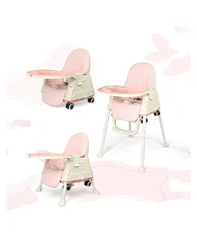 StarAndDaisy Comfort 3 in 1 Multifunctional High Chair & Bolster with Detachable Tray - Pink