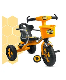 Dash Stinger Kids Tricycle With Comfortable Seat Sipper & Storage Basket - Yellow