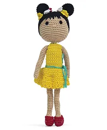 Happy Threads Hawain Doll Yellow - Height 22 cm