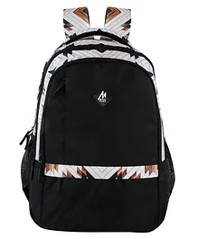Mike Rage Geometrical lines Backpack Black - 16 Inches
