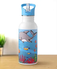 Sea Life Theme Stainless Steel Colour Changing Magic Bottle - 600 ml