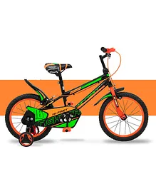 Hi-Fast 16T Bicycle with Storage Basket and Training Wheels   Fighter-Orange