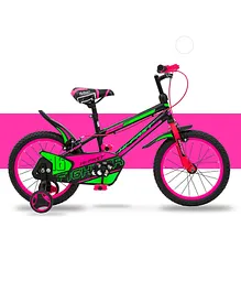 Hi-Fast 16T Bicycle with Storage Basket and Training Wheels   Fighter-Pink