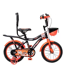Hi-Fast 16T Bicycle with Storage Basket and Training Wheels - Orange