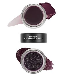 SUGAR Cosmetics Tipsy Lips Scrub  Balm Duo  Super Nourishing- Softens Dry & Chapped Lips  07 Bramble (Citrusy & Fresh)