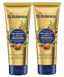 St Botanica Pro Keratin & Argan Oil Smooth Therapy Shampoo and Conditioner - 50 ml each