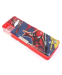 SKI Plastoware Marvel Spider Man Dual Sided Magnetic Pencil Box - Red