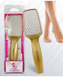 Majestique Professional Foot File FN326 Laser-Cut Steel, Safe Dead Skin Remover - Color May Vary